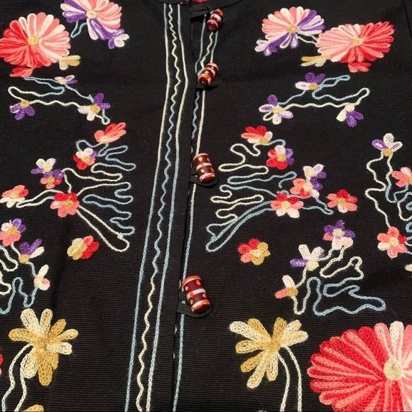 Draper’s & Damon’s Boho Floral Embroidered Boxy Jacket | M | EUC | High Quality! - Picture 3 of 7